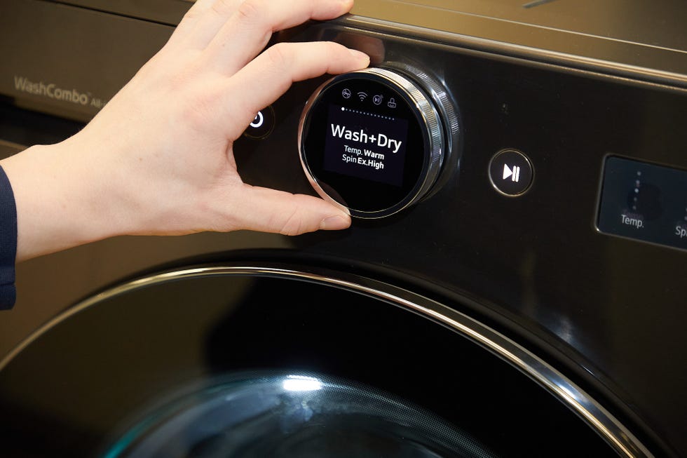 best combo washer and dryer tester checking the appliance controls