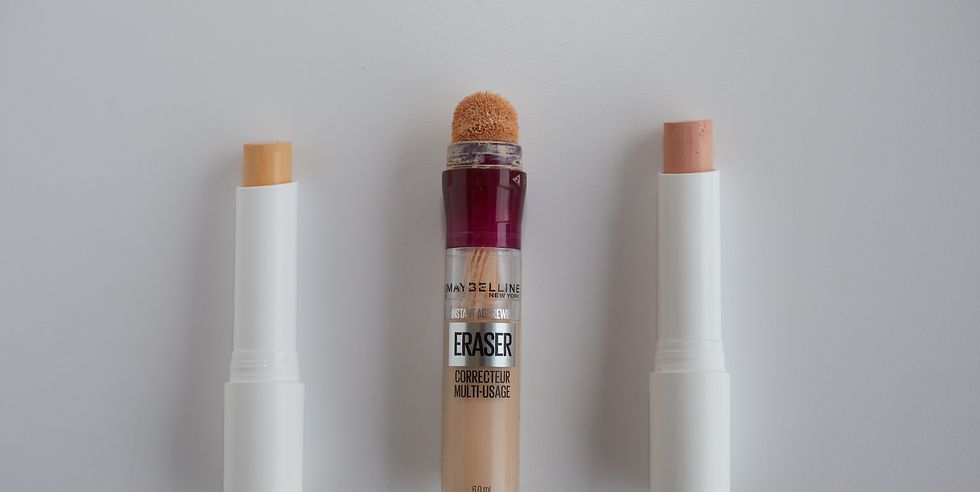 a warm, neutral, and cool concealer