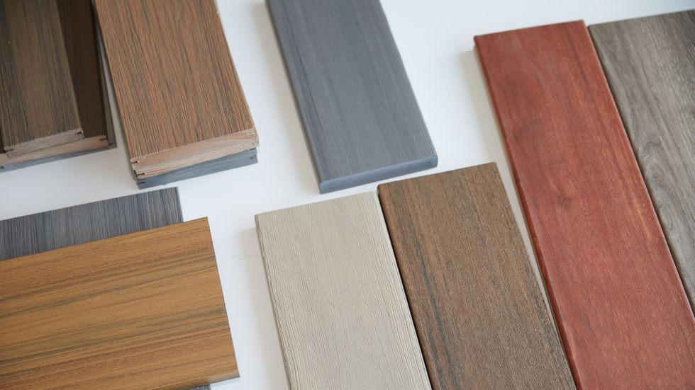 a selection of synthetic deck boards