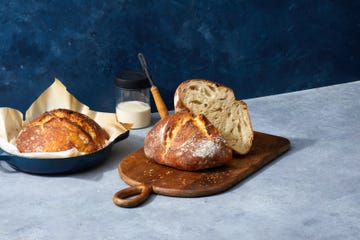 sourdough starter with sourdough bread