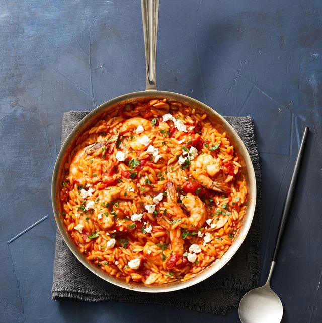 skillet shrimp and orzo