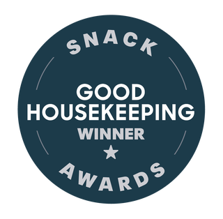 badge indicating a snack product has won a good housekeeping award