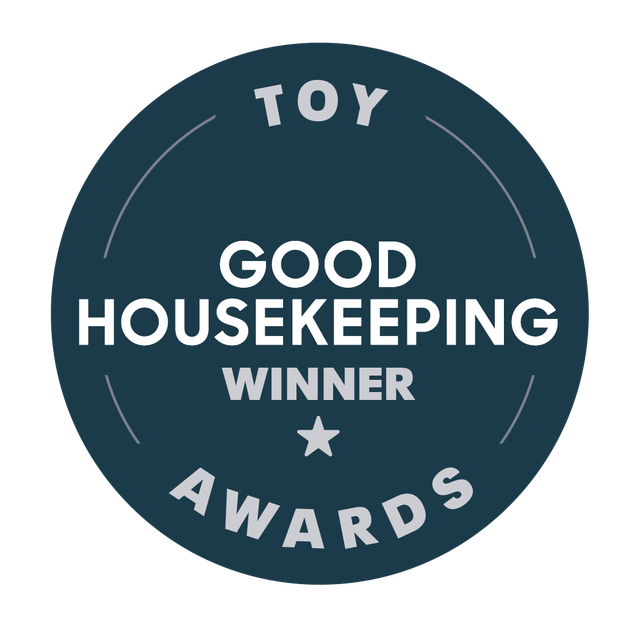 award seal indicating a toy that has won a good housekeeping award