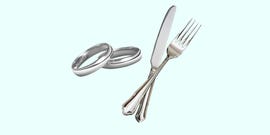 Line, Cutlery, Kitchen utensil, Silver, Dishware, Household silver, Steel, Drawing, Graphics, Artwork, 