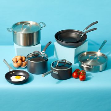 a variety of nonstick pots and pans