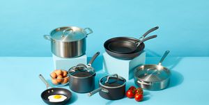 a variety of nonstick pots and pans