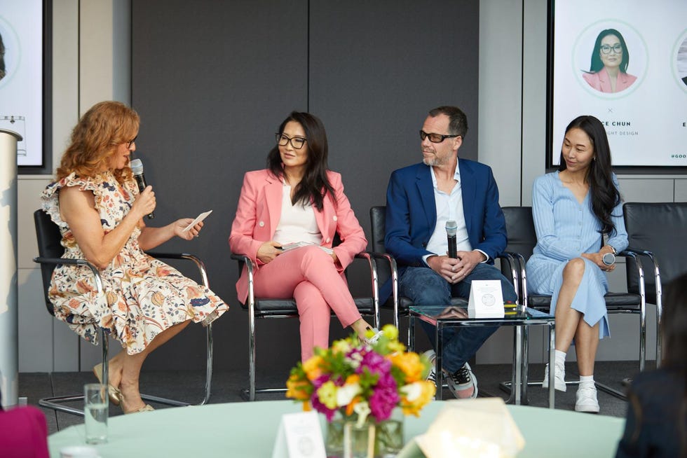 the panel on start ups and sustainability seated in chairs