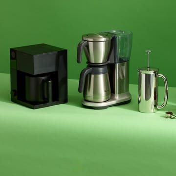 best coffee makers three coffee makers on a green background