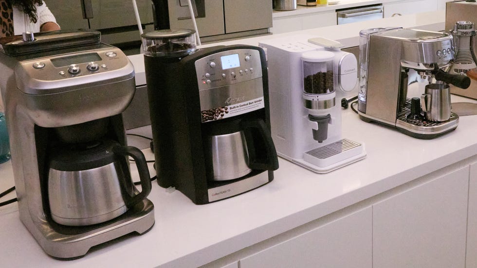 best coffee makers four coffee makers on a countertop