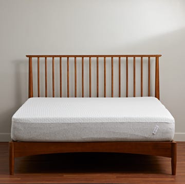 best king size mattress - tuft & needle original mattress a gray and white mattress from tuft & needle on a wooden bed frame