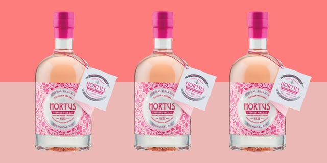Drink, Liqueur, Bottle, Alcoholic beverage, Distilled beverage, Glass bottle, Alcohol, Pink gin, Wine bottle, Label, 