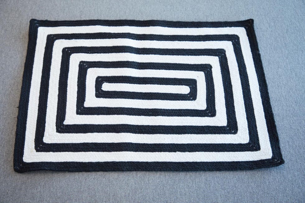 a black and white rug from rugsdotcom