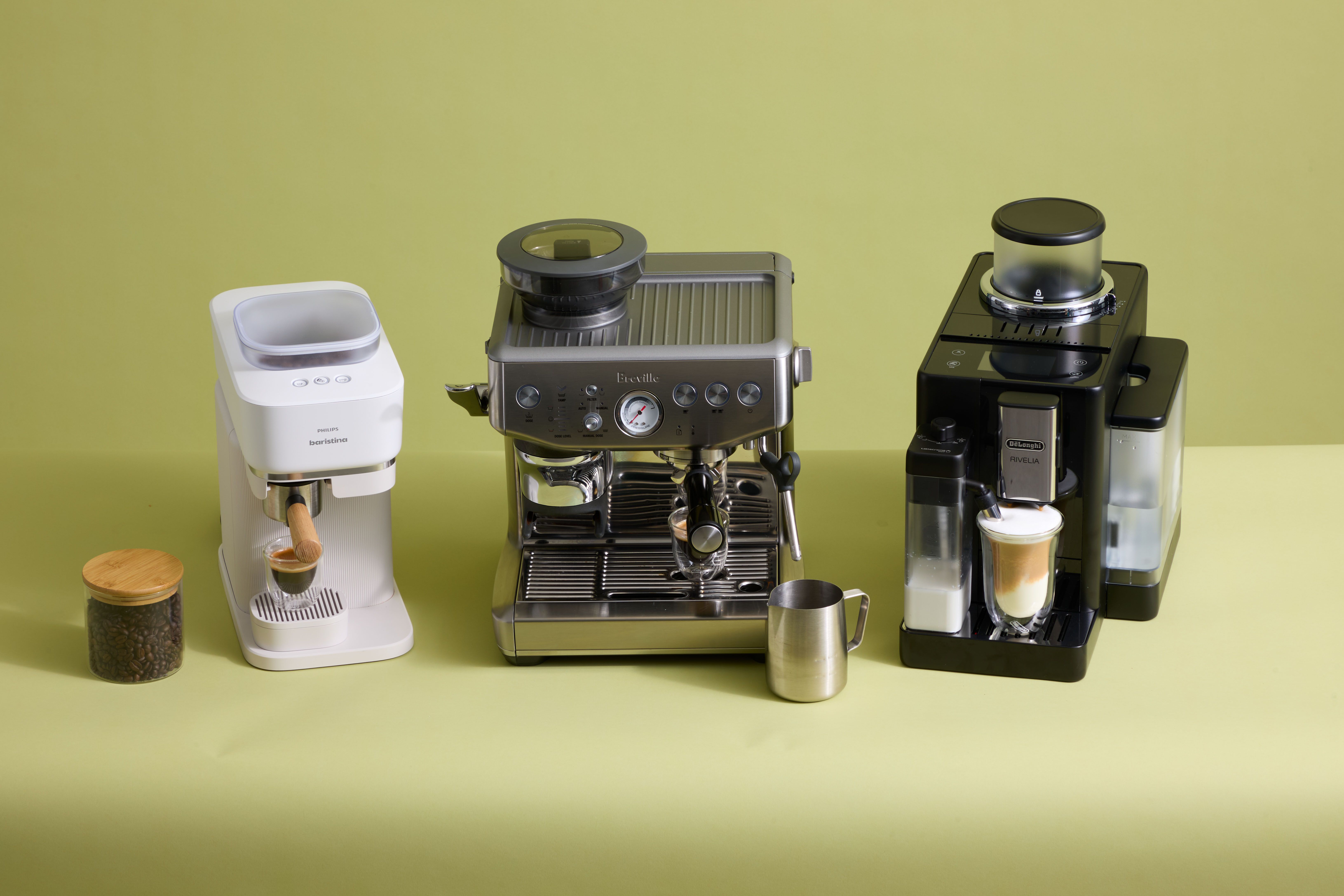 Multiple espresso machines comparison setup