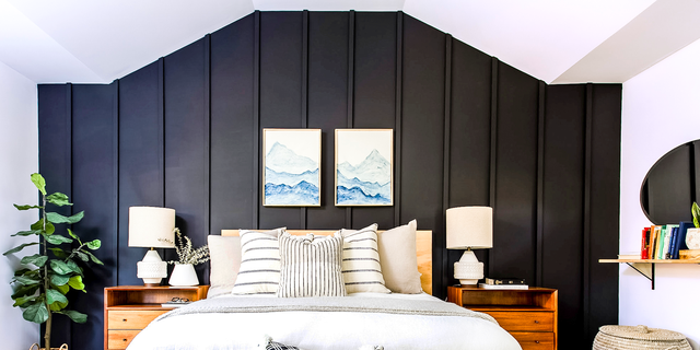 Wood Panel Accent Wall – Primary Bedroom – Home with Emily Jean