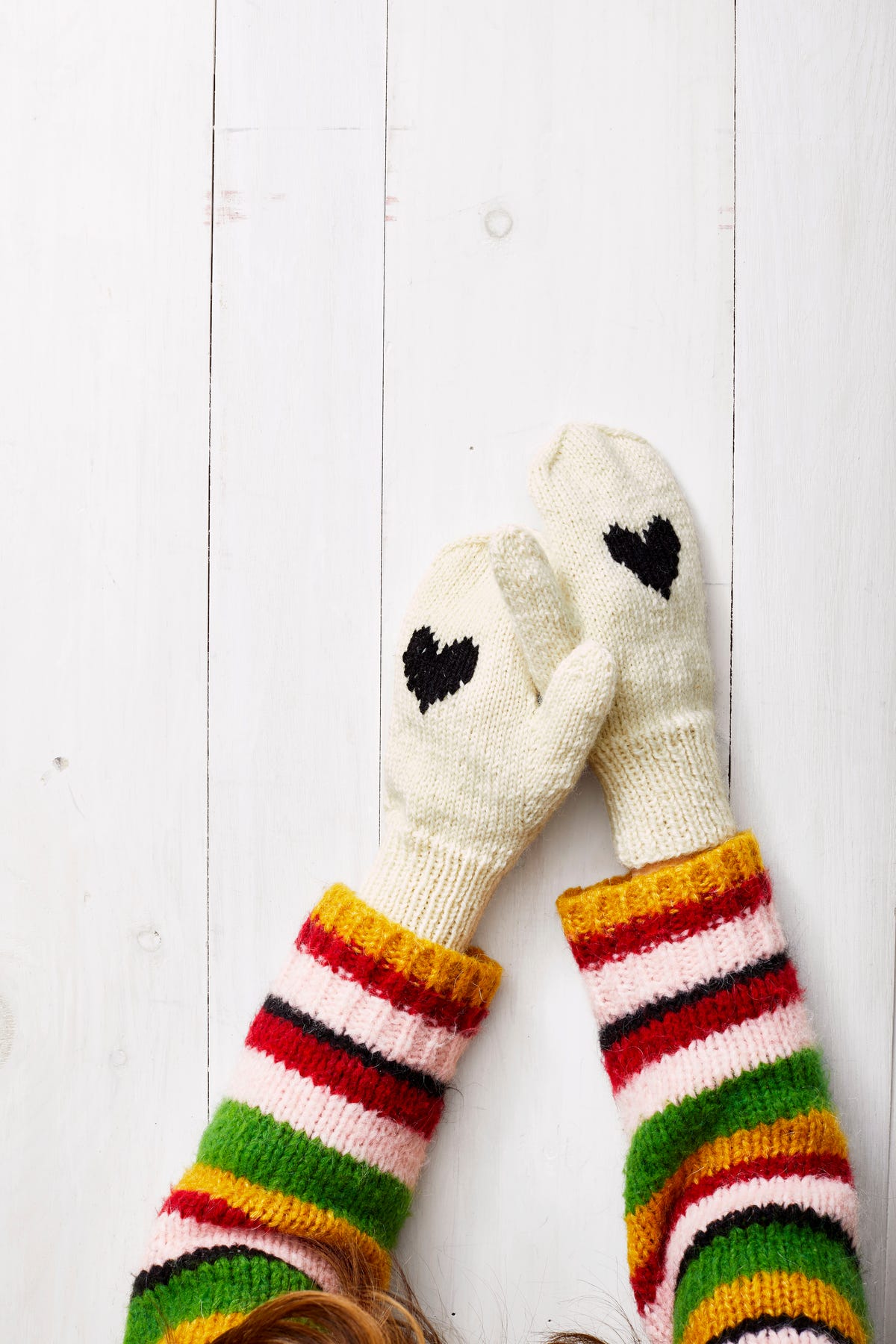 heart mittens