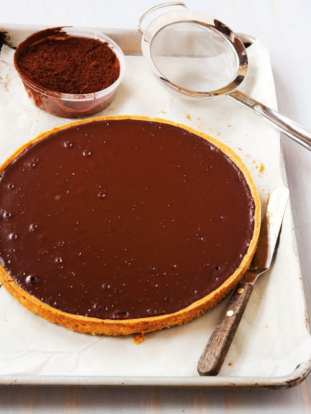 bittersweet chocolate truffle tart from cookbook flour