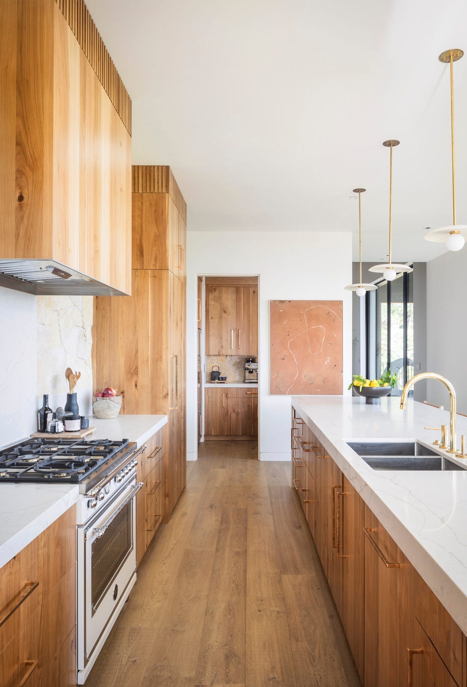 natural toned wood kitchen