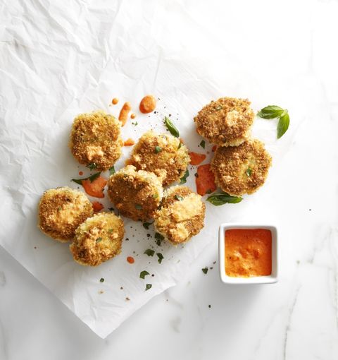 Feast of Seven Fishes Recipes - Crispy Cod Cakes with Almond Pepper Vinaigrette