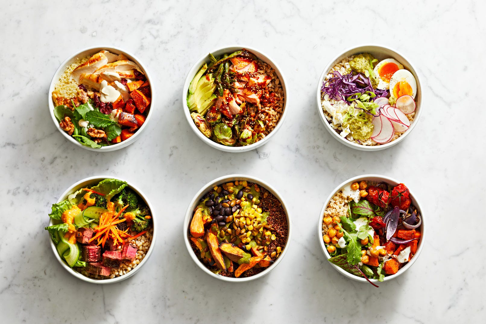 Best Brown Rice Bowl with Jammy Eggs and Olive Vinaigrette Recipe - How ...