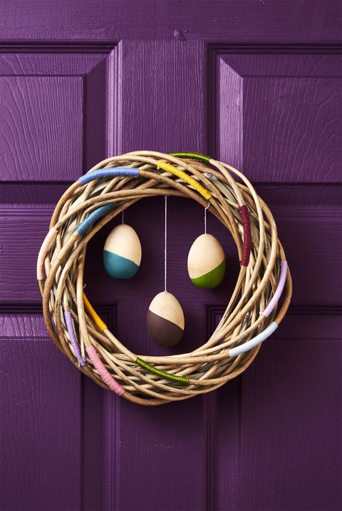 Outdoor Easter Decorations - Threaded Grapevine Wreath