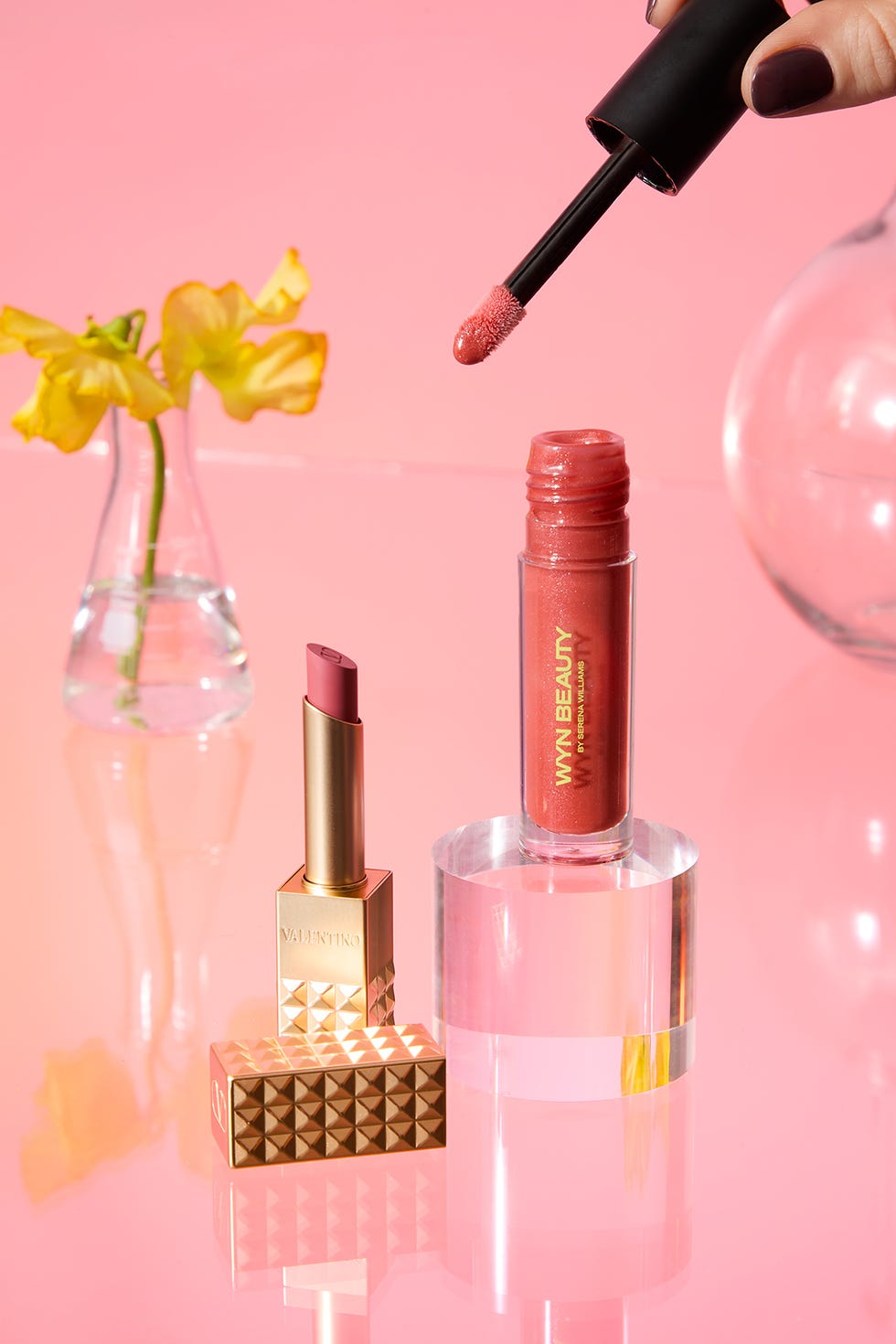 valentino beauty spike valentino buttery matte lip color and wyn beauty by serena williams acceptance speech shimmering hydrating lip gloss