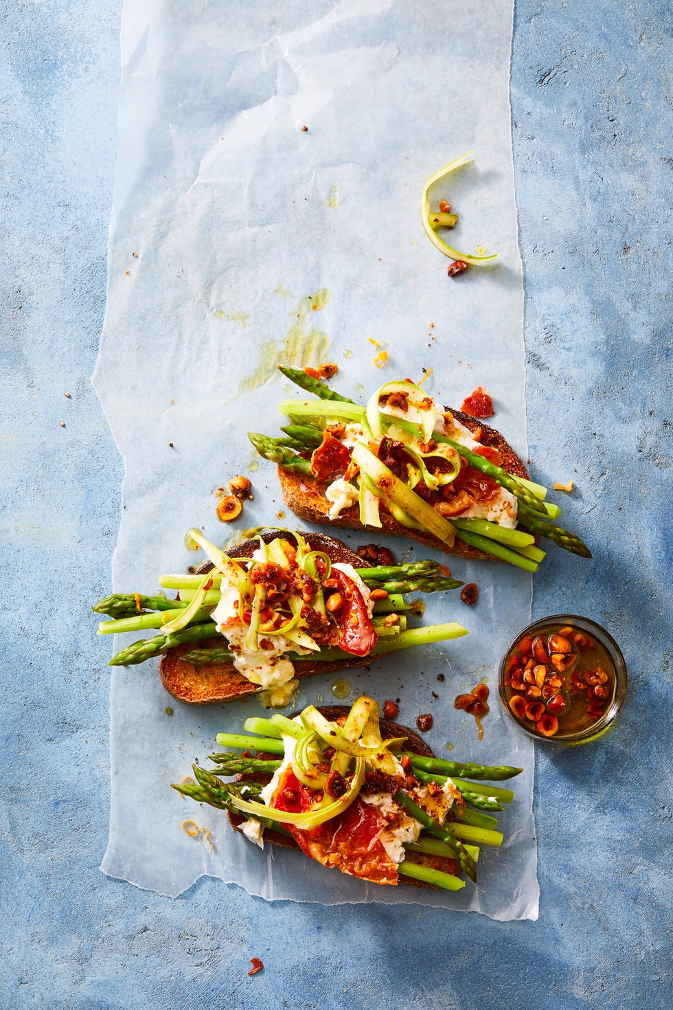 asparagus, burrata and prosciutto tartines   spring appetizers