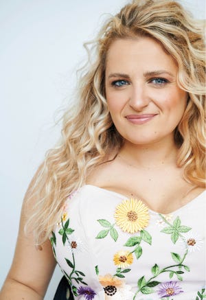 a woman with blonde hair