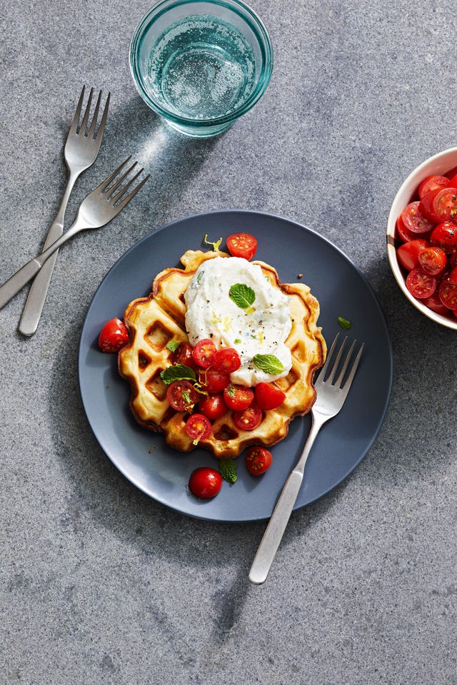 ghk parmesan waffles with lemon ricotta