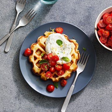 ghk parmesan waffles with lemon ricotta