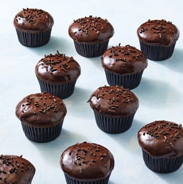 GHK chocolate cupcakes with ganache glaze. desserts.
