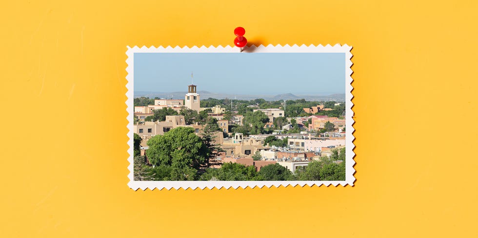 "southwestern urban skyline santa fe, new mexico"