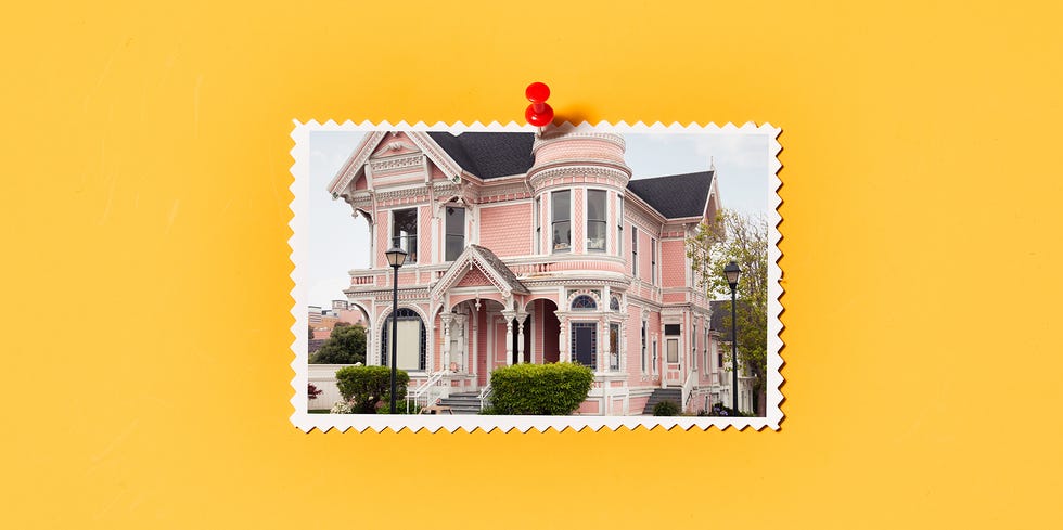 old victorian house called the "pink lady" from 1889 in eureka, california