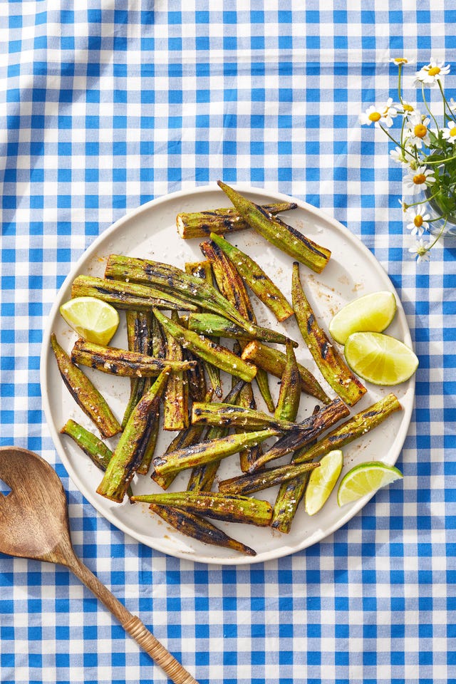 smoky grilled okra
