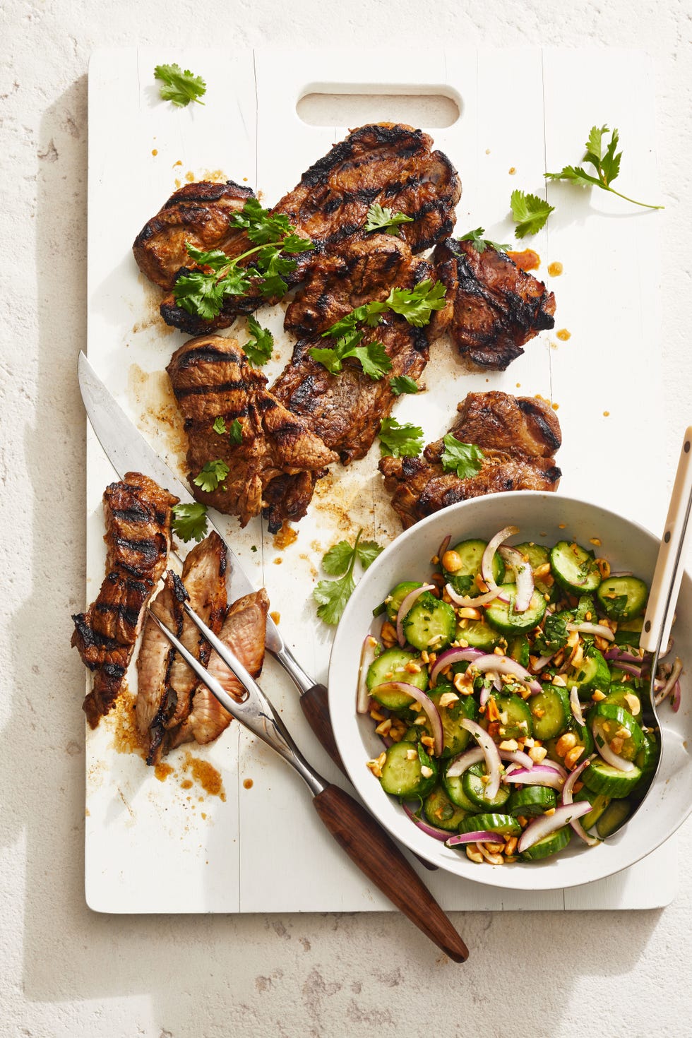 grilled vietnamese style pork steaks
