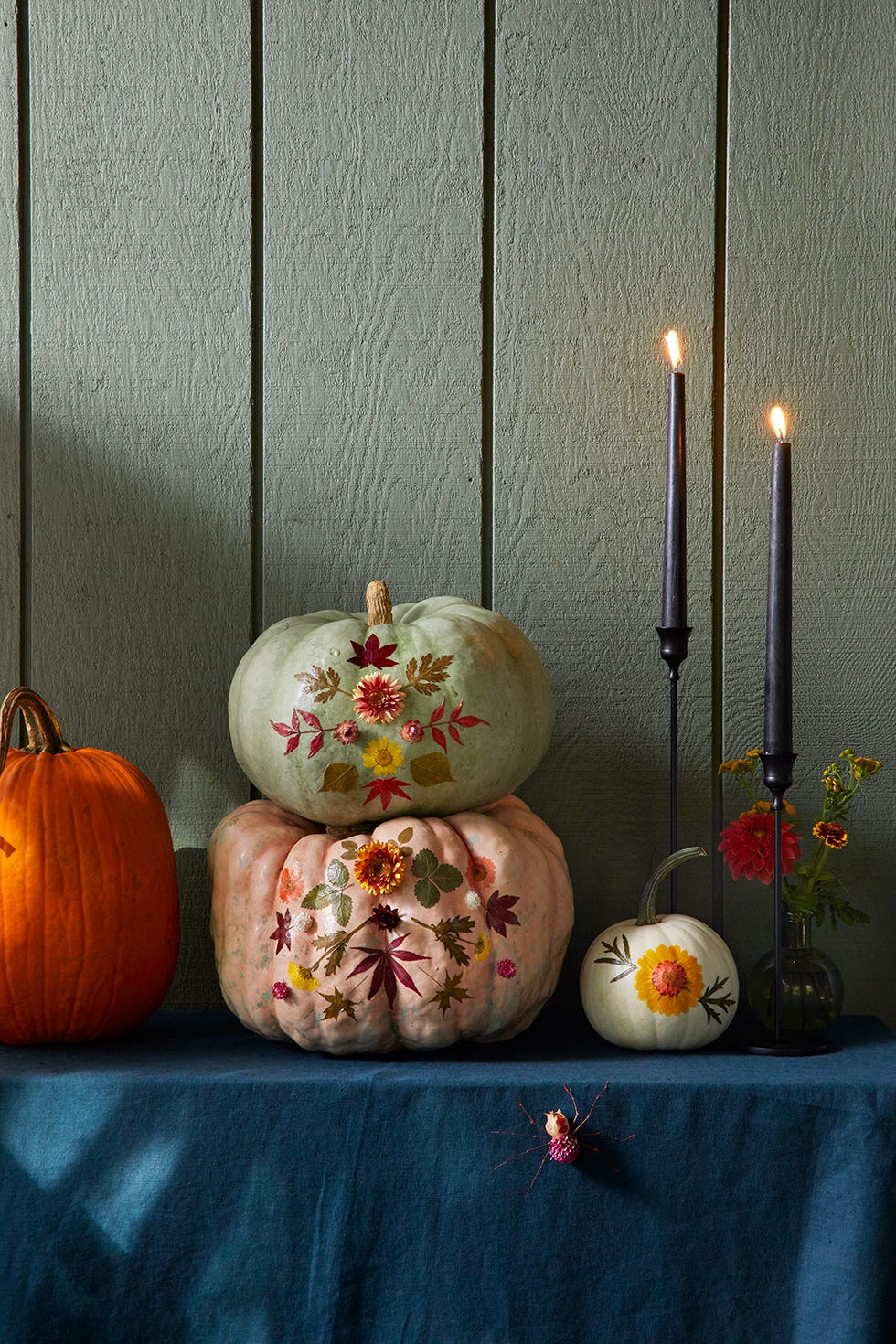 floral pumpkins