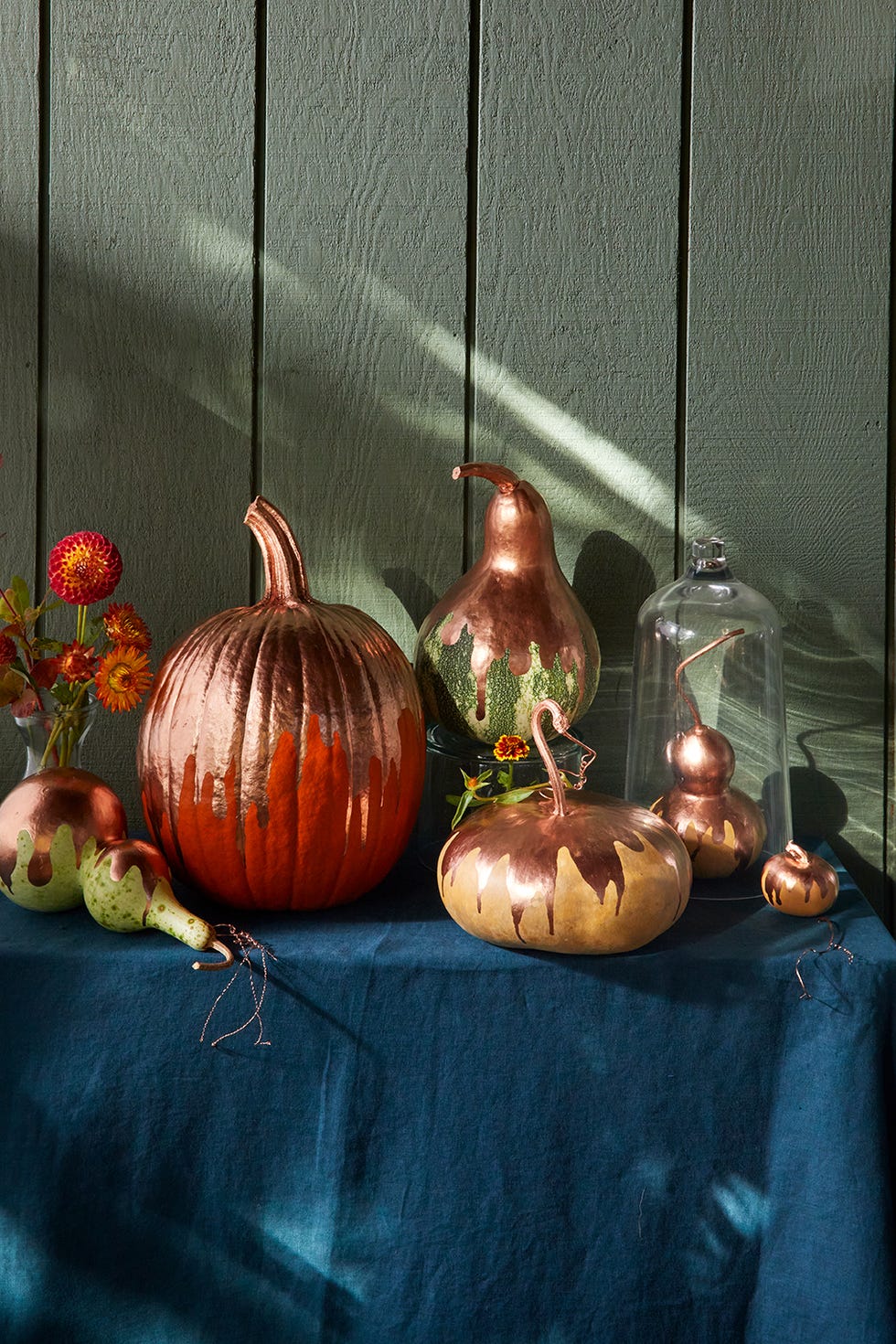 metallic pumpkins