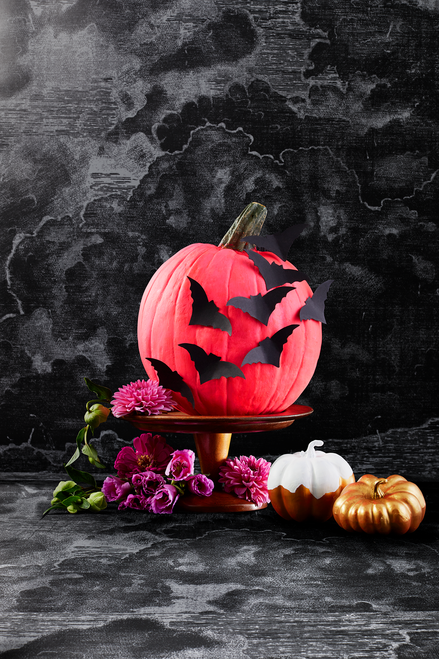 Halloween Bat Spider Web And Pumpkin Lantern PNG Images