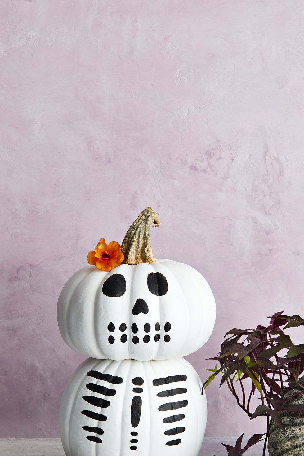 halloween diy, halloween decoration skeleton pumpkin, painted pumpkins, jack o'lantern