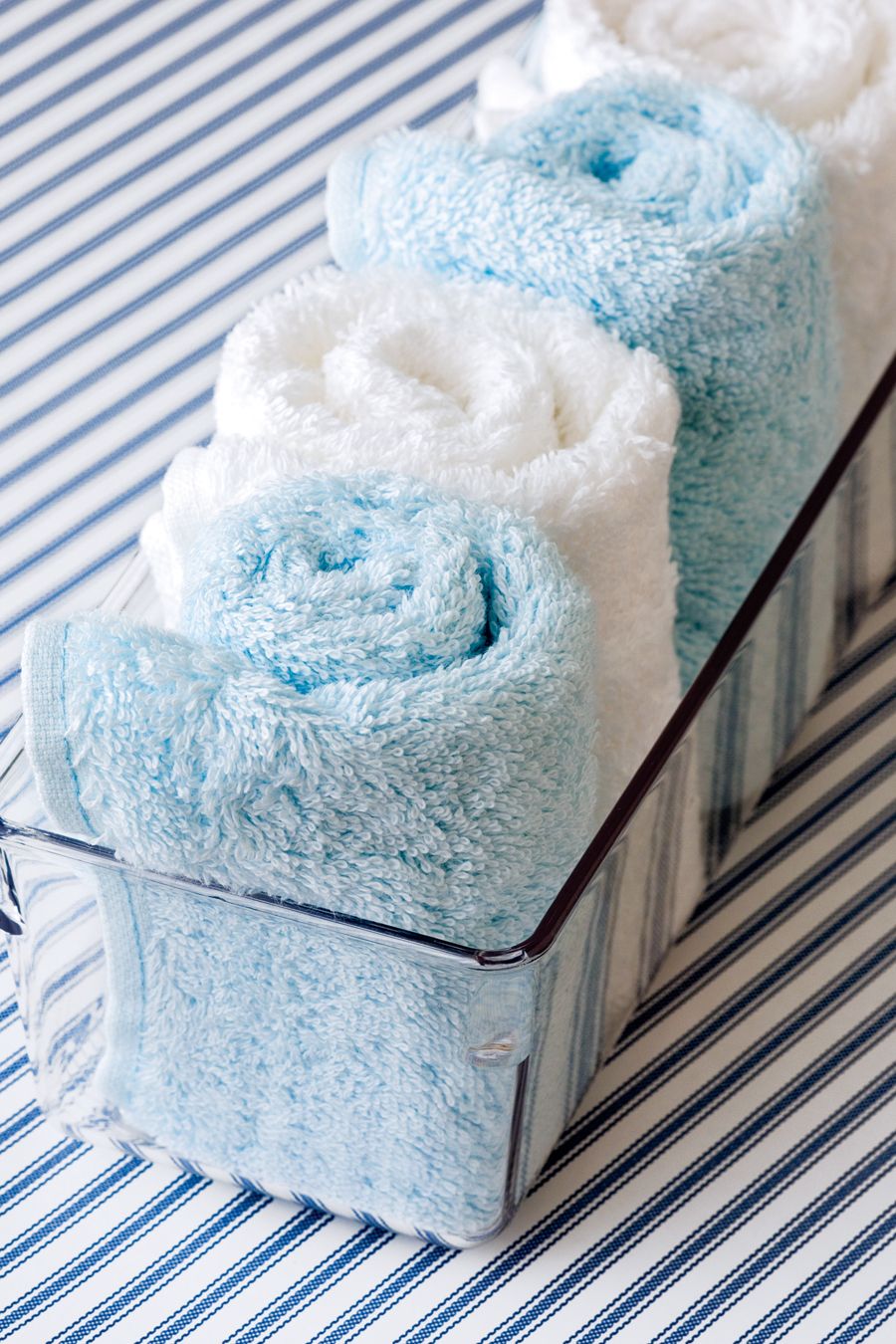 Small Kitchen Towels Rolled Up Bath Towels Stock Image - Image of