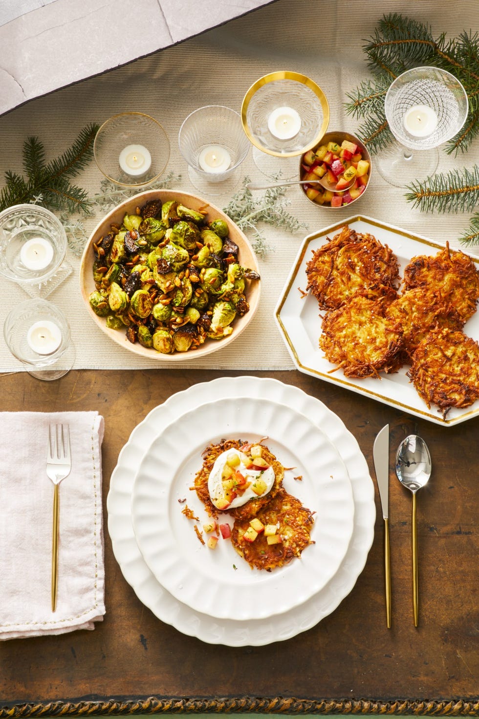 latke recipes - parsnip potato latkes with quick sautéed apples