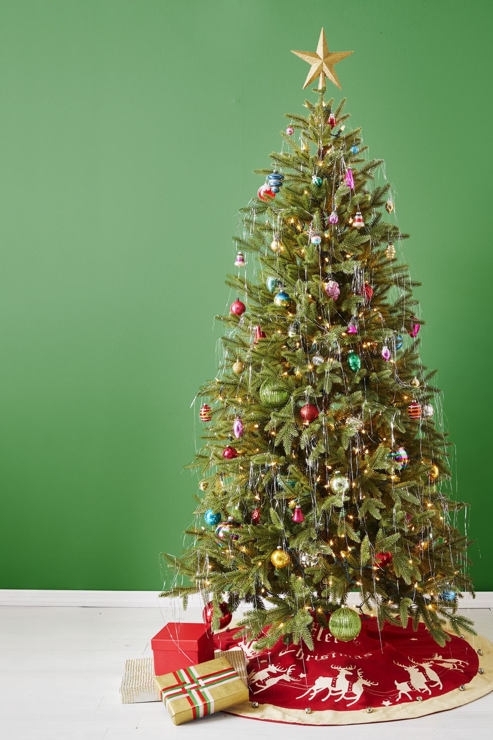 Christmas Decorations Tinsel Green