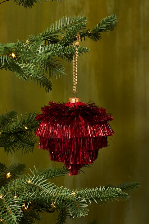 red fringe ornament