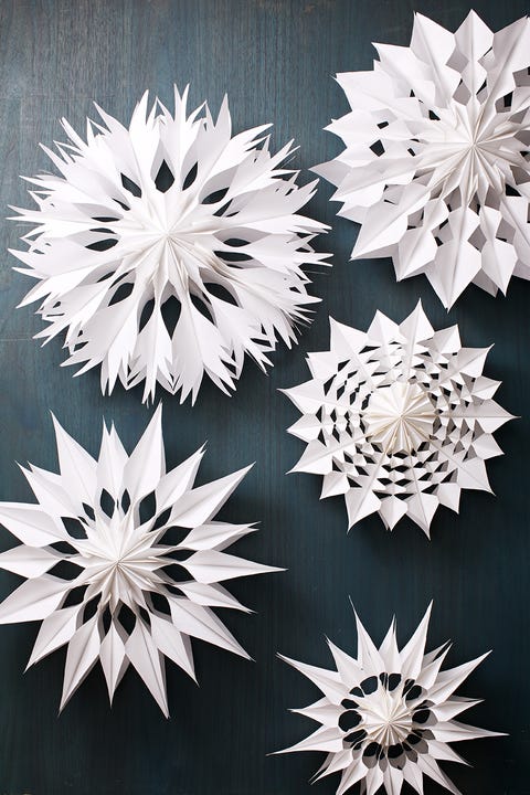 paper bag snowflakes