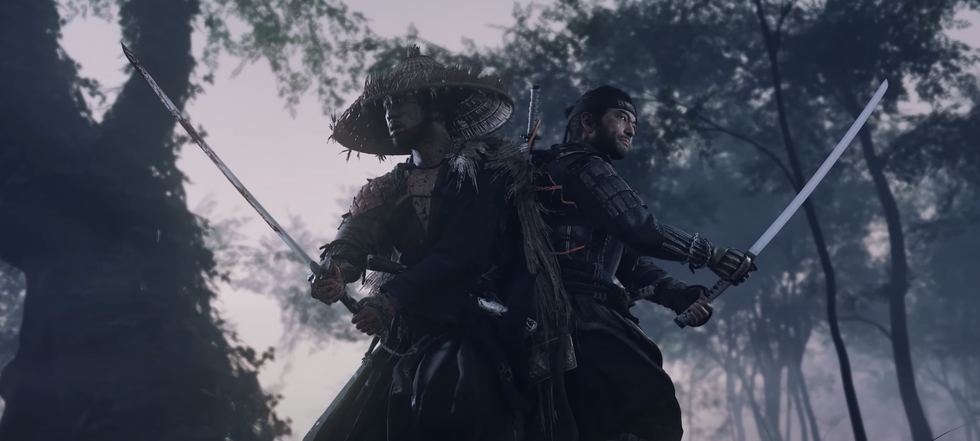ghost of tsushima video game trailer