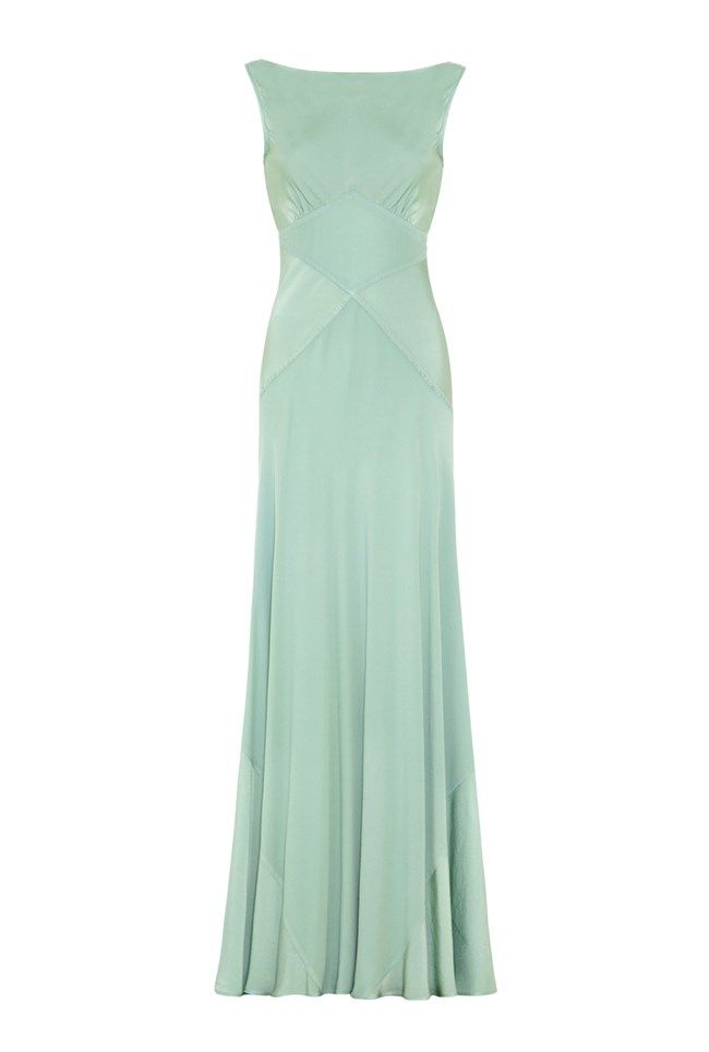 Clothing, Dress, Green, Aqua, Gown, Day dress, Shoulder, Turquoise, Bridal party dress, Cocktail dress, 