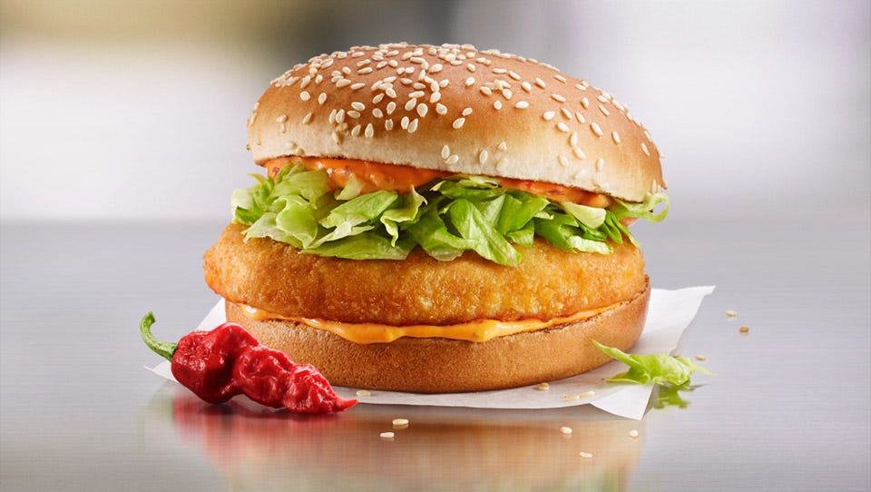 Food, Hamburger, Dish, Fast food, Veggie burger, Cuisine, Original chicken sandwich, Junk food, Burger king grilled chicken sandwiches, Salmon burger, 