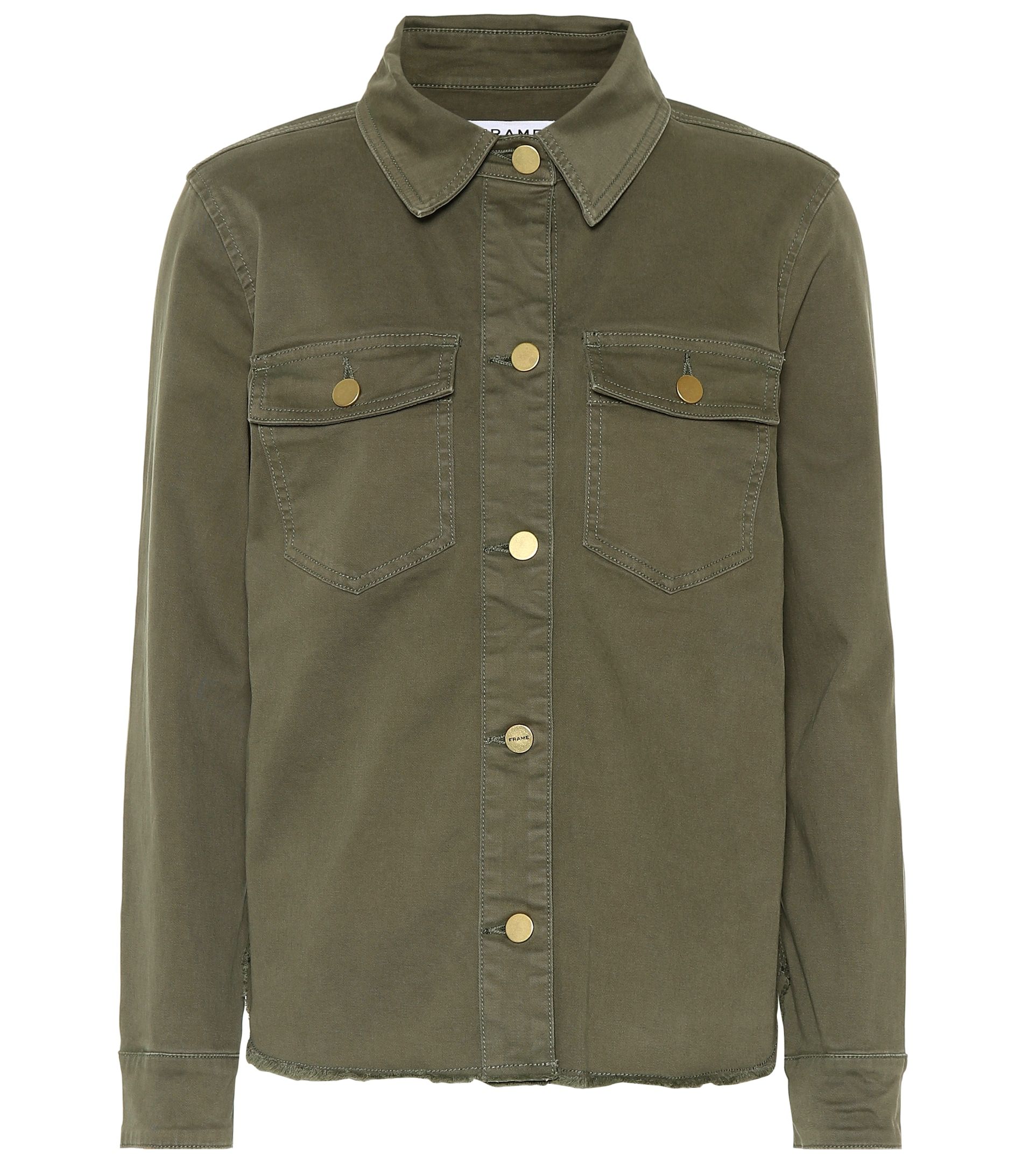 Giacca di jeans hot sale verde militare