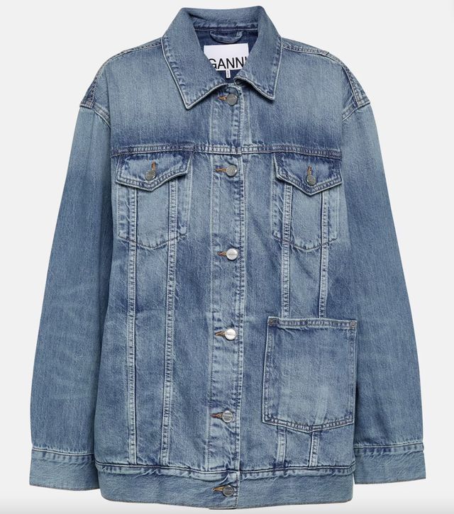 a blue jean jacket
