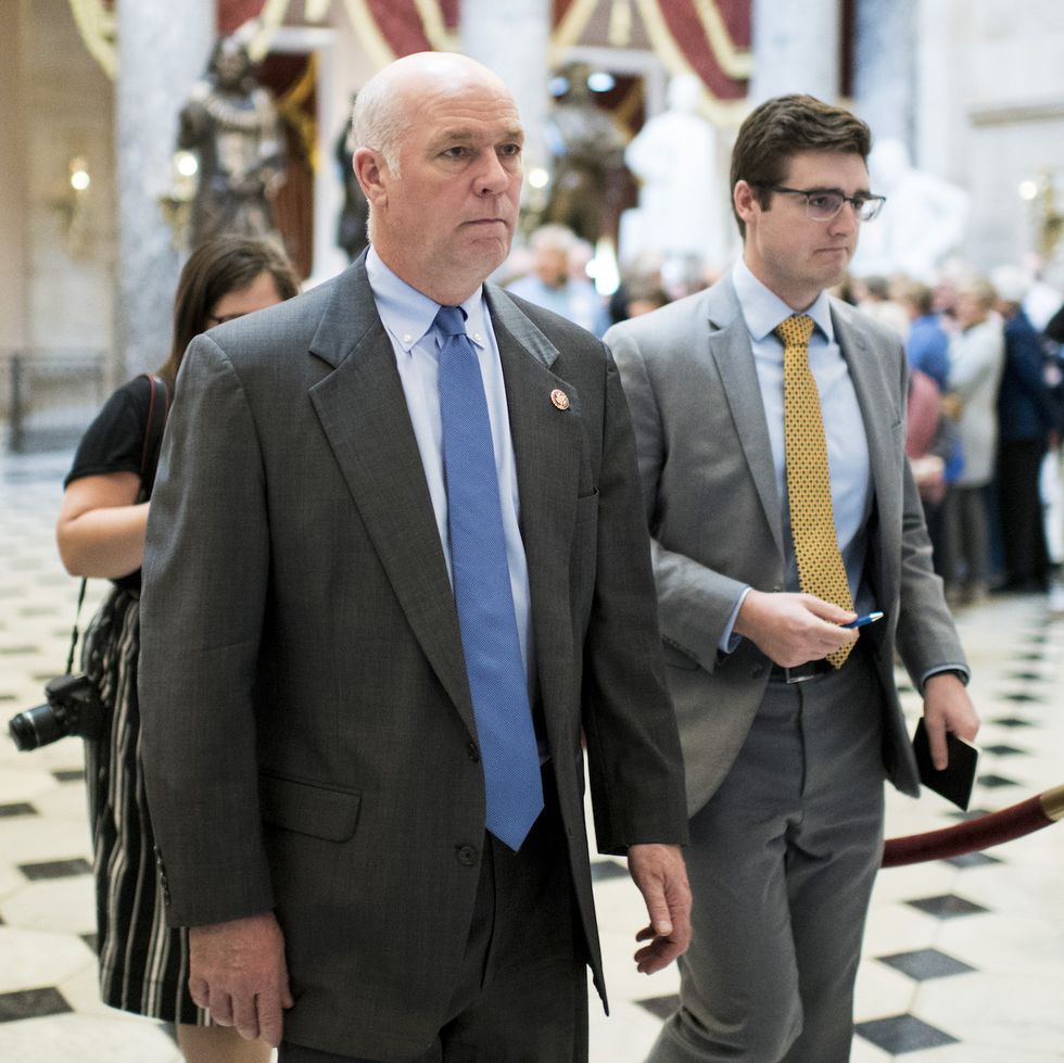 united states   october 29 rep greg gianforte, r mont, walks through statuary hall in the capitol on tuesday oct 29, 2019 photo by bill clarkcq roll call, inc via getty images