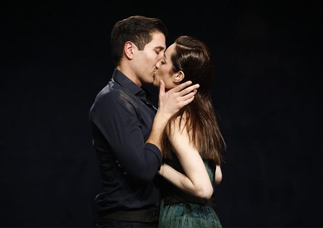 Photograph, Red, Romance, Interaction, Cheek, Photography, Performing arts, Performance, Flash photography, Kiss, 